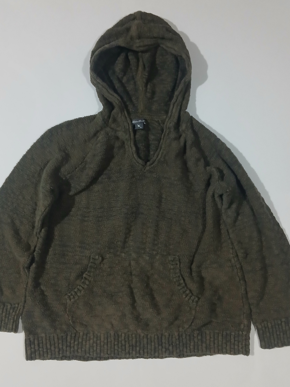 Eddie Bauer Men's Hooded Crewneck Sweater in Olive